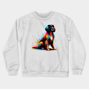 Colorful Boykin Spaniel in Artistic Splash Style Crewneck Sweatshirt